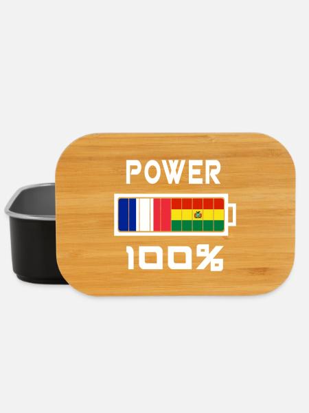 Bolivien und Frankreich machen 100% - Lunch Box - Schwarz