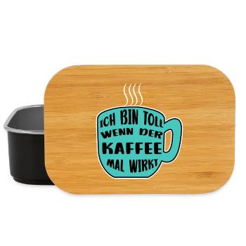Kaffeetasse Kaffee Statement Koffein Kaffeetrinker - Lunch Box - Schwarz - Vorne