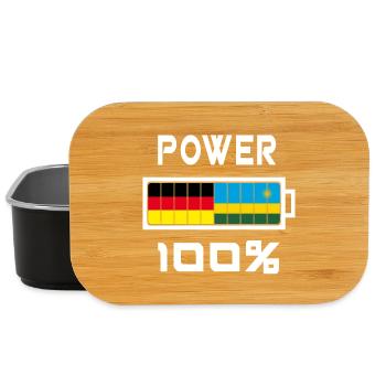 L’Allemagne et le Rwanda Power 100% - Boîte à goûter - noir - Devant