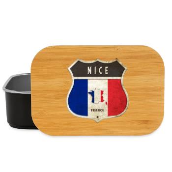 Nizza Frankreich Wappen Flaggen Design - Lunch Box - Schwarz - Vorne
