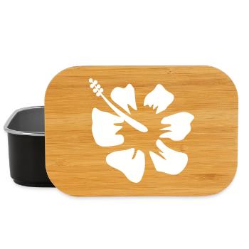 Flower White White Flower Flowers White Hibiscus - Lunch Box - black - Front
