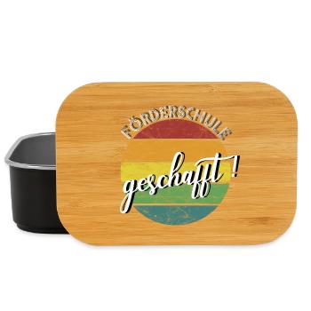 Förderschule geschafft Sonderschule retro vintage - Lunch Box - Schwarz - Vorne