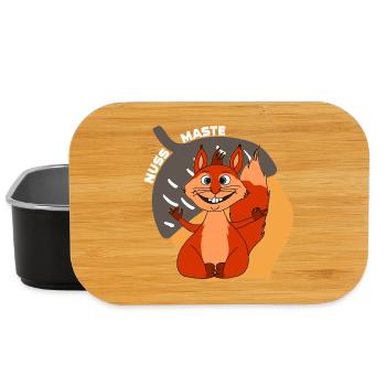 Yoga Hörnchen Nussmaste Meditation - Lunch Box - Schwarz - Vorne