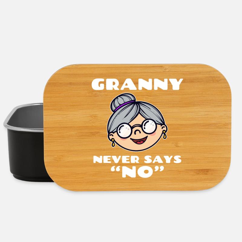 Großmutter Oma Alte Frau Seniorin Brille Statement - Lunch Box - Schwarz