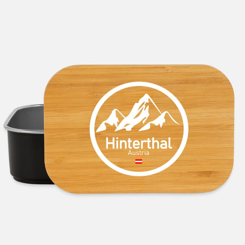 Hinterthal Alpenlogo Kreis - Lunch Box - Schwarz