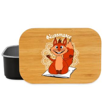 Yoga Hörnchen Nussmaste Meditation - Lunch Box - Schwarz - Vorne