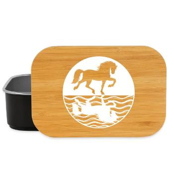 Pferdenarr Islandpferde Galopp Pferdeliebe - Lunch Box - Schwarz - Vorne