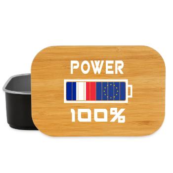 Europe and France Power 100% - Lunch Box - black - Front