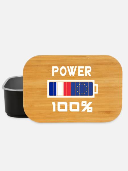 Europa und Frankreich Power 100% - Lunch Box - Schwarz