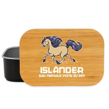 Pony Statement Islandpferde Pferde Pferdeliebe - Lunch Box - Schwarz - Vorne