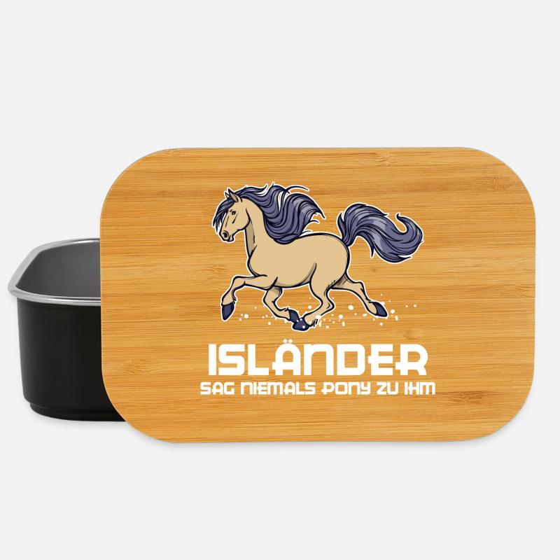 Pony Statement Islandpferde Pferde Pferdeliebe - Lunch Box - Schwarz
