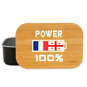La Géorgie et la France alimentent 100% - Boîte à goûter - noir - Devant