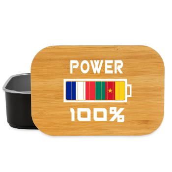 Le Cameroun et la France sont au pouvoir - Boîte à goûter - noir - Devant