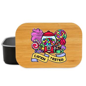Naschkatzen Bonbon Süßigkeiten Konditor Statement - Lunch Box - Schwarz - Vorne