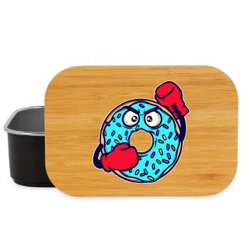 Donut Lecker Süßigkeiten Backen Naschen Kalorien - Lunch Box - Schwarz - Vorne
