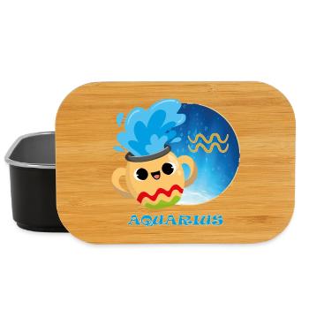 Zodiac sign Aquarius - Lunch Box - black - Front