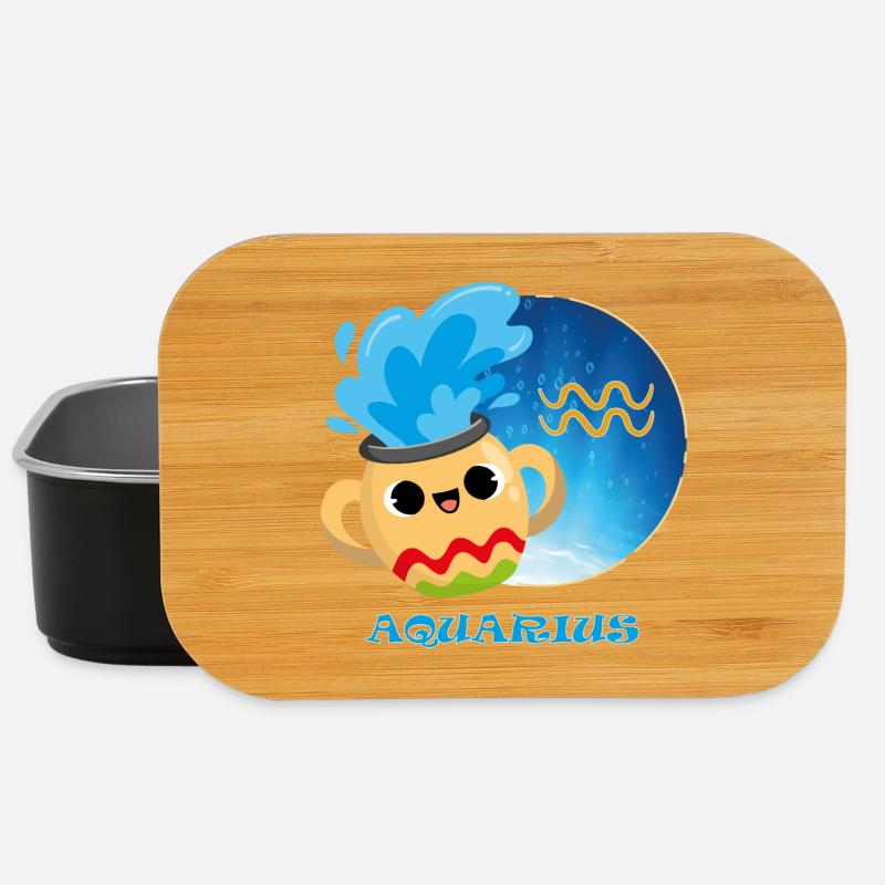 Sternzeichen Wassermann - Lunch Box - Schwarz