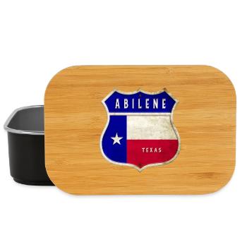 Drapeau Abilene - Motif écusson Texas - Boîte à goûter - noir - Devant