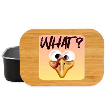Truthahn GESICHT - Tierillustration - Was - Lunch Box - Schwarz - Vorne