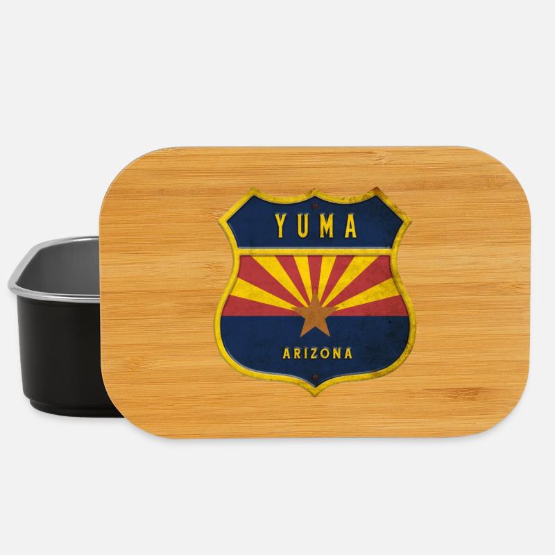 Yuma Arizona Flaggen Wappen Design - Lunch Box - Schwarz