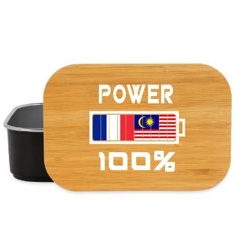 Malaysia and France Power 100% - Lunch Box - black - Front