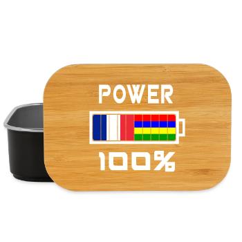 Mauritius and France feed 100% - Lunch Box - black - Front