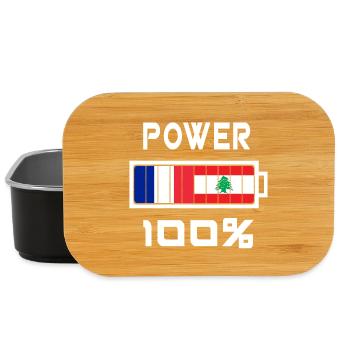 Libanon und Frankreich machen 100% Macht - Lunch Box - Schwarz - Vorne