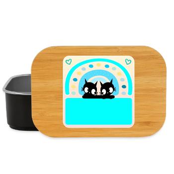 Cats Name Tag - Lunch Box - black - Front