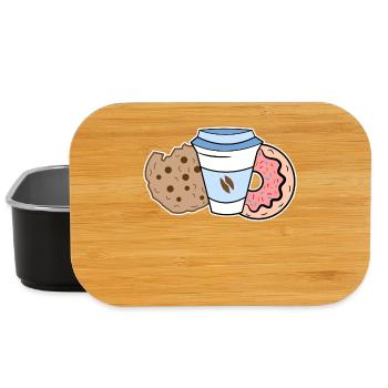 Sweets Biscuits Donut Delicious Snack Dessert - Lunch Box - black - Front