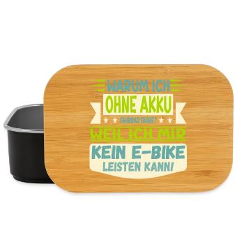 RADFAHREN OHNE AKKU - SPAREN E-BIKE - Lunch Box - Schwarz - Vorne