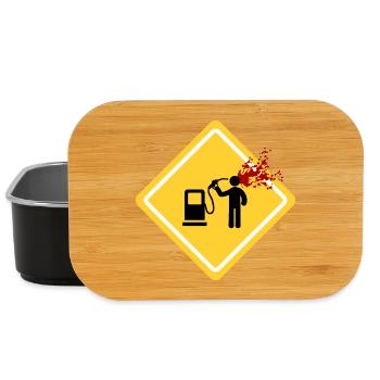Danger: Petrol Station - Lunch Box - black - Front