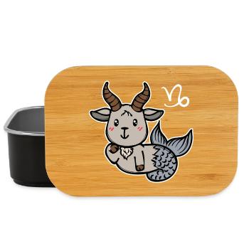 Capricorne Signe du zodiaque Astrologie Horoscope - Boîte à goûter - noir - Devant