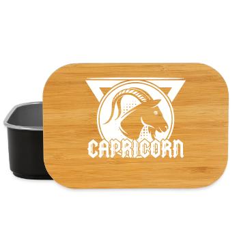 Steinbock Aberglaube Horoskop Sternzeichen Galaxie - Lunch Box - Schwarz - Vorne
