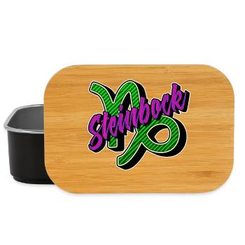 Steinbock Sternbild Horoskop Galaxie Tierkreis - Lunch Box - Schwarz - Vorne