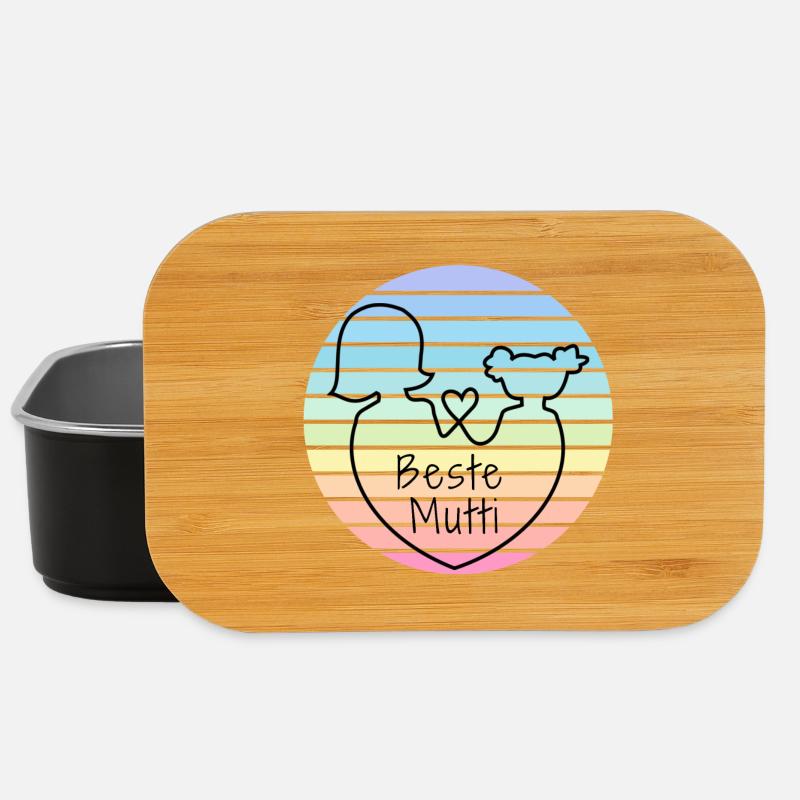 "Beste Mutti" | Geschenke für Mama | Muttertag - Lunch Box - Schwarz