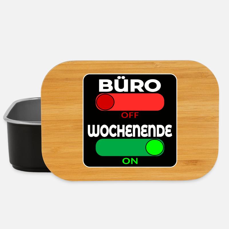 BÜRO OFF - WOCHENENDE ON - SPRÜCHE - Lunch Box - Schwarz