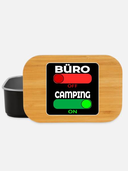 CAMPING SPRÜCHE - Lunch Box - Schwarz