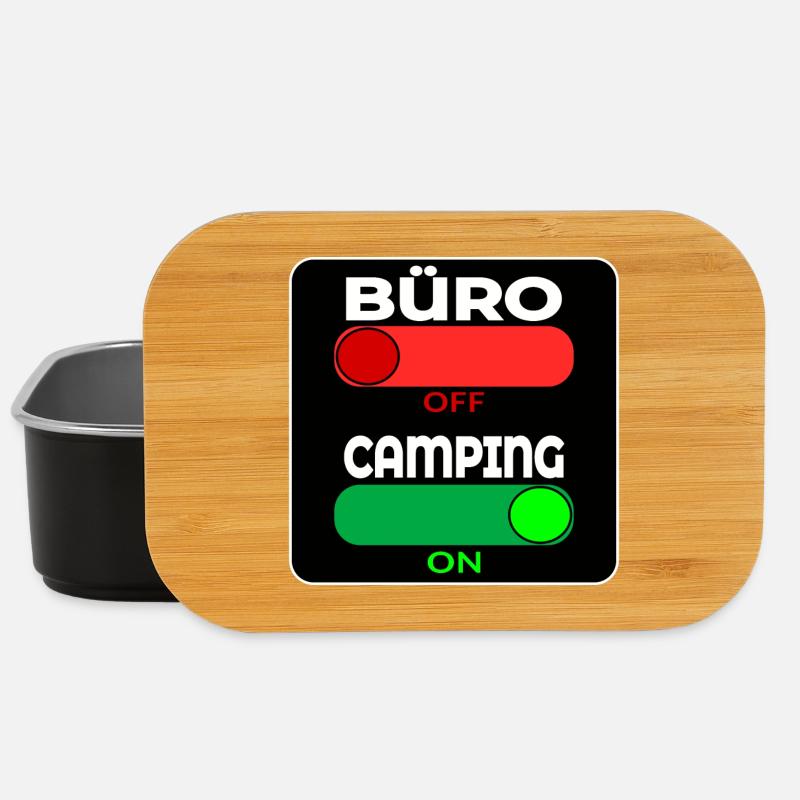 CAMPING SPRÜCHE - Lunch Box - Schwarz