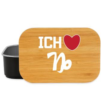 Steinbock Herz Statement Horoskop Sternzeichen - Lunch Box - Schwarz - Vorne