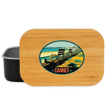 Cannes France view of the Croisette - Lunch Box - black - Front
