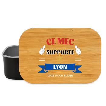 Ce mec supporte Lyon - Boîte à goûter - noir - Devant