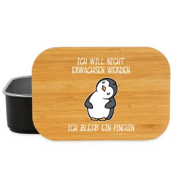 Zoo Süß Tier Pinguin Statement Seevogel - Lunch Box - Schwarz - Vorne