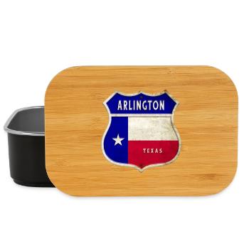 Arlington Texas Crest Flag Design - Lunch Box - black - Front