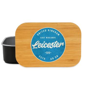 Leicester UK Vintage Circle Logo - Lunch Box - black - Front