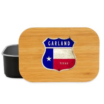 Motif du drapeau du Texas Guirland. - Boîte à goûter - noir - Devant