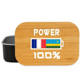 Ruanda und Frankreich Power 100 - Lunch Box - Schwarz - Vorne