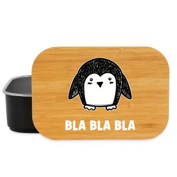 Tier Schnee Spruch Eis Vogel Pinguin Seevogel - Lunch Box - Schwarz - Vorne