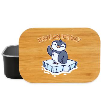 Antarctique Ice Cold Penguin Déclaration Oiseau de mer - Boîte à goûter - noir - Devant
