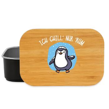 Pinguin Kälte Schnee Statement Tier Vogel Eis - Lunch Box - Schwarz - Vorne