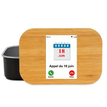 Appel du 18 juin - Boîte à goûter - noir - Devant